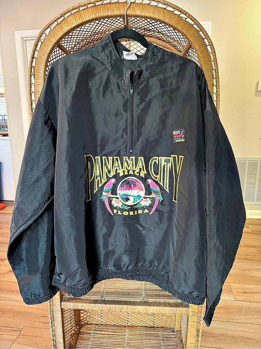Surf Style Panama City Florida Pullover Color Block Pullover Black & Pink